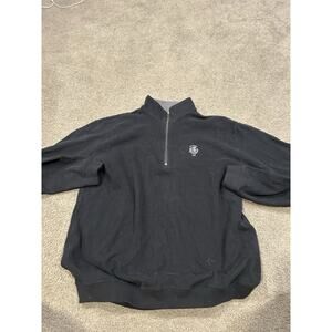 STRAIGHT DOWN 1/2 Zip Black Pullover Sweater Philmont 1906 Golf XL